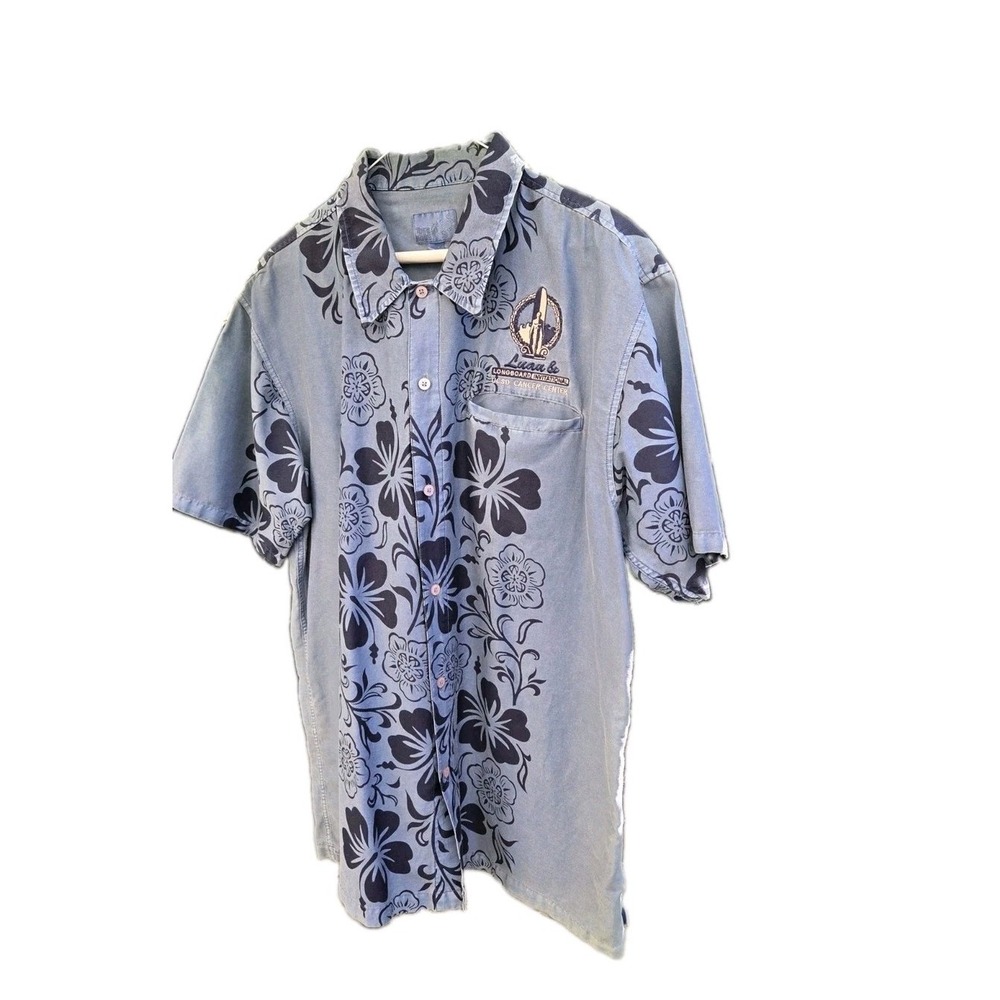 Vtg Hawaiian Aloha Shirt Mens XL Toes On Nose Luau& Longboards UCSD Cancer..